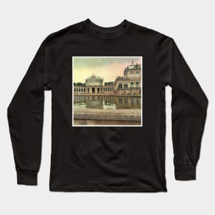 Beautiful Retro Photography from Dresden Germany sightseeing with rainbow sky Long Sleeve T-Shirt